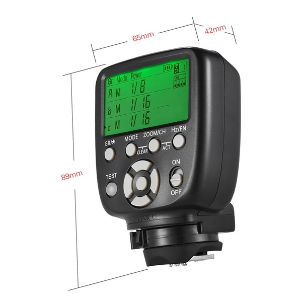 Yongnuo YN560-TX II manuális vaku kioldó távvezérlő LCD adó Canon DSLR-hez YN560III/IV/YN660/YN968N/YN860Li és RF-602/603/603 II/605 vevőhöz