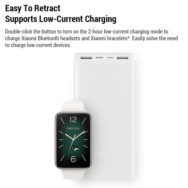Xiaomi 20000mAh Hordozható Power Bank: Gyors töltés, 3 kimenet, nagy kapacitás, széles kompatibilitás