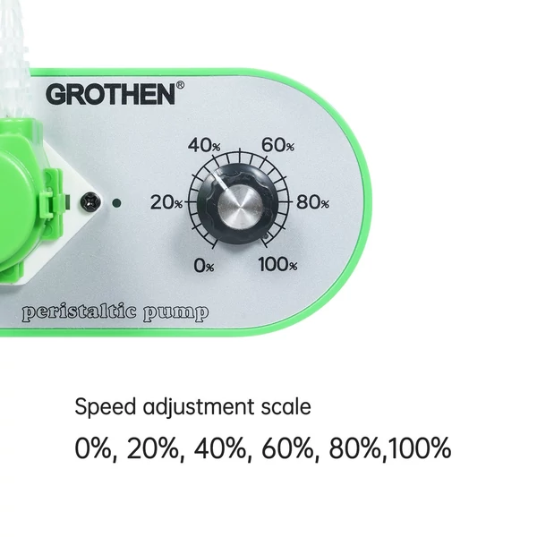 GROTHEN G1028-2 Perisztaltikus Szivattyú 7-57ml/perc, állítható, élelmiszeripari szilikon cső, 2x4mm, adapterrel, akvárium/labor