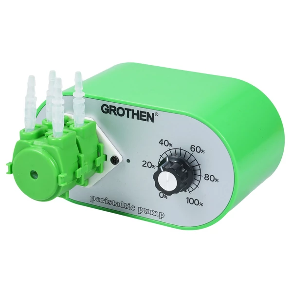 GROTHEN G1028-2 Perisztaltikus Szivattyú 7-57ml/perc, állítható, élelmiszeripari szilikon cső, 2x4mm, adapterrel, akvárium/labor