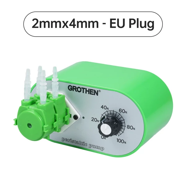 GROTHEN G1028-2 Perisztaltikus Szivattyú 7-57ml/perc, állítható, élelmiszeripari szilikon cső, 2x4mm, adapterrel, akvárium/labor
