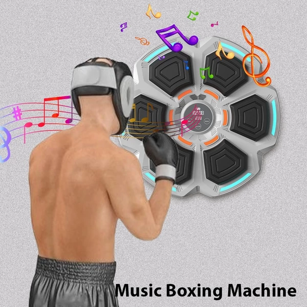 MBT-06 Zenei Boxgép: Interaktív fitnesz zenével és fényekkel, 9 sebesség, okos számláló, falra szerelhető - Szürke