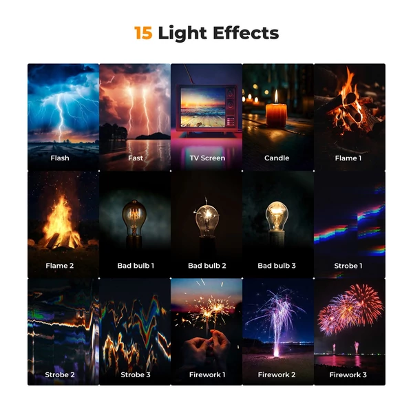 K&F Concept zseblámpa LED videó fény, mágneses, állítható 2500K-9900K, 15 effekt, vlog, szelfi, fotó - Fekete