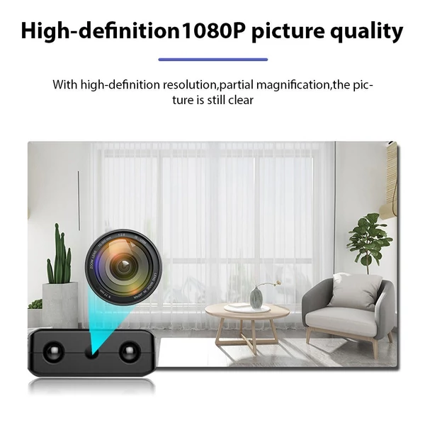 Okos kamera 1080P felvétellel, mozgásérzékeléssel, éjjellátóval, otthonra, irodába, raktárba