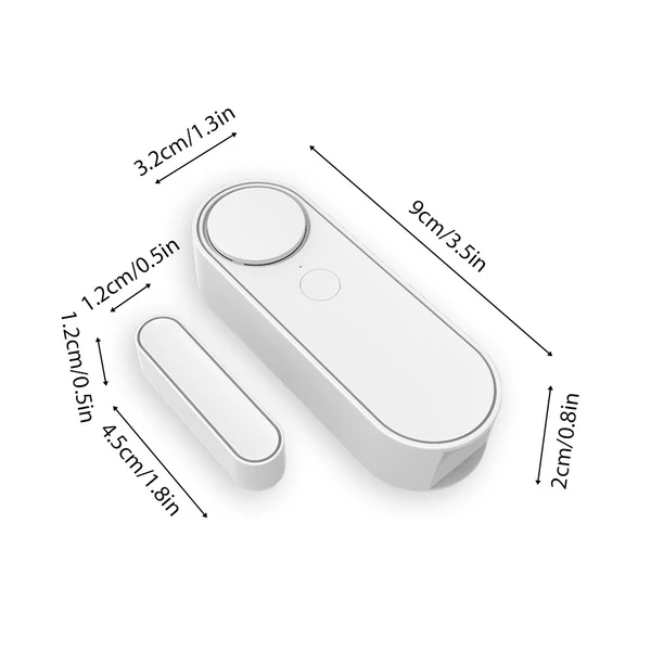 4 db mini ajtó-ablak riasztó, vezeték nélküli mágneses szenzor, WiFi, TY app, könnyű telepítés, otthon/garázs/lakás