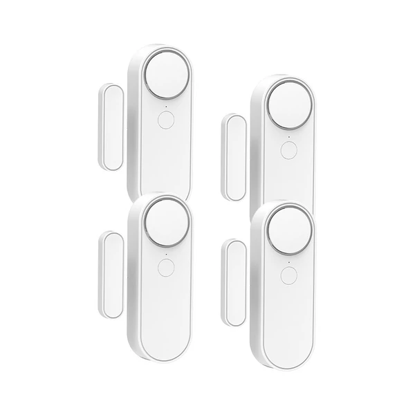 4 db mini ajtó-ablak riasztó, vezeték nélküli mágneses szenzor, WiFi, TY app, könnyű telepítés, otthon/garázs/lakás