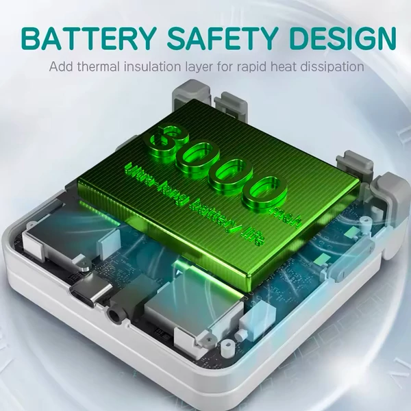 Miyoo Flip V2 kézi játékkonzol, 128GB, 3.5" IPS, WiFi, 3000mAh, 20+ emulátor – Fehér, 128GB memória