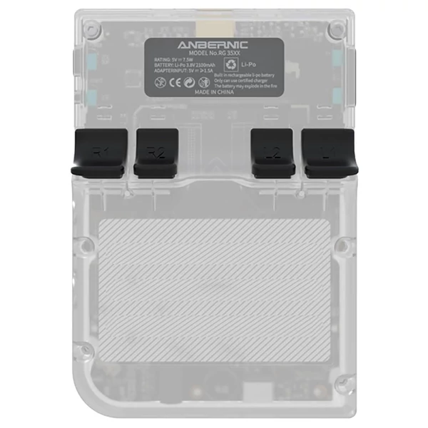 ANBERNIC RG35XX (2024-es) kézi konzol, 10000+ játék, 3,5" IPS, Linux, 7 óra üzemidő - Fehér, 32+64GB