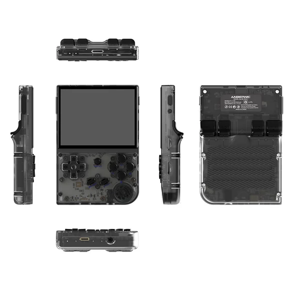 ANBERNIC RG35XX (2024-es) kézi konzol, 10000+ játék, 3,5" IPS, Linux, 7 óra üzemidő - Fekete, 32+64GB