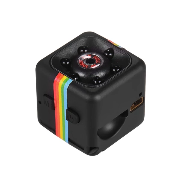 Mini kocka kamera 1080P videó 120° széles látószögű 32GB bővíthető memória beépített akkumulátor