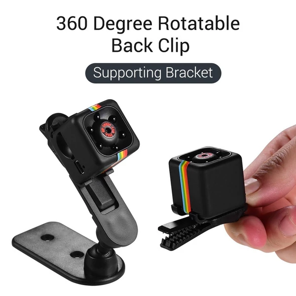 Mini kocka kamera 1080P videó 120° széles látószögű 32GB bővíthető memória beépített akkumulátor
