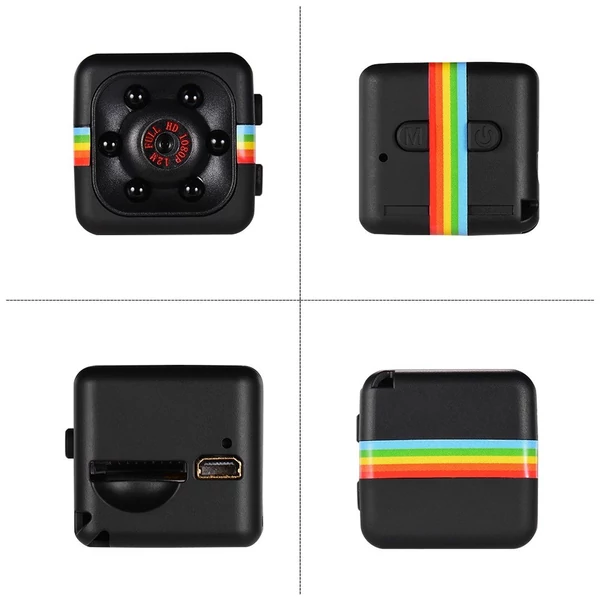 Mini kocka kamera 1080P videó 120° széles látószögű 32GB bővíthető memória beépített akkumulátor
