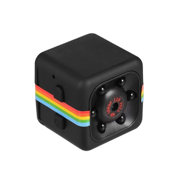 Mini kocka kamera 1080P videó 120° széles látószögű 32GB bővíthető memória beépített akkumulátor