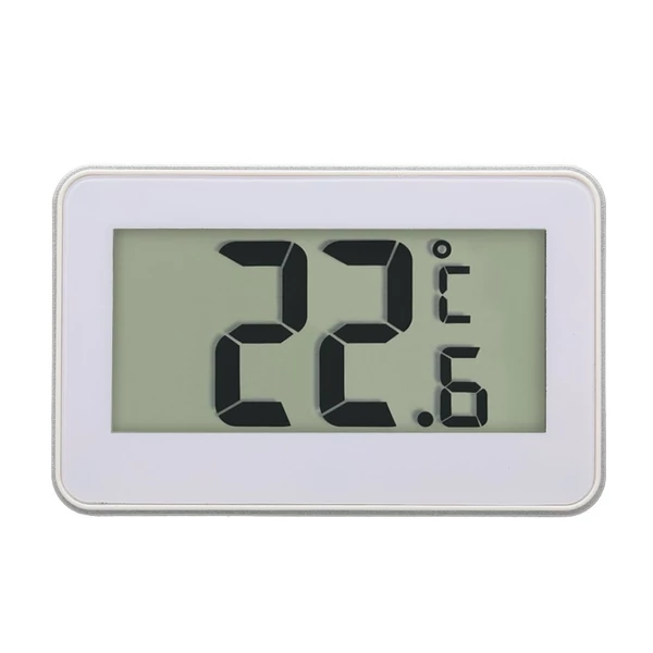 Digitális LCD hűtőszekrény hőmérő, hűtőszekrény, fagyasztó hőmérő állítható állvánnyal, mágneses fagyjelzővel, otthoni használatra