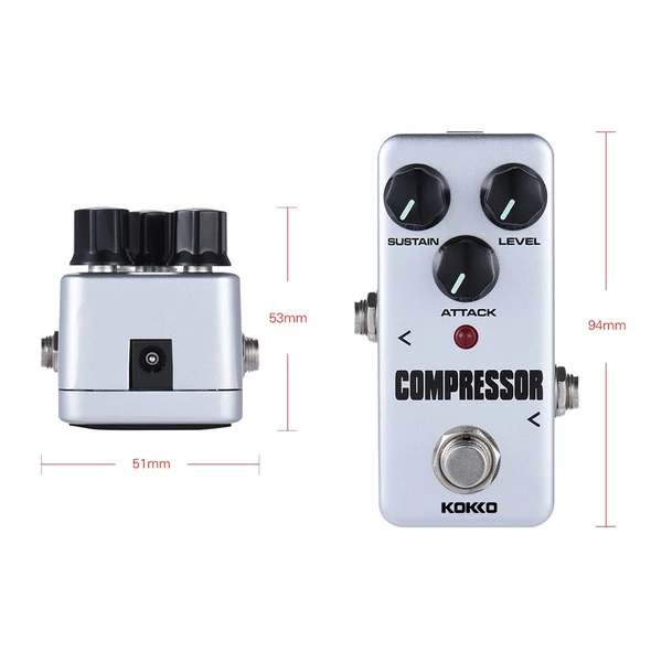 KOKKO FCP2 Mini Kompresszor Pedál Hordozható Gitáreffekt Pedál