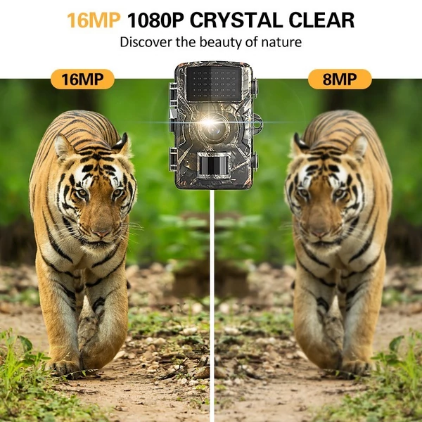 Lixada 16MP 1080P Vadvédelmi és Vadkamera Mozgásvezérelt IP66 Vízálló Infravörös Éjjellátó Vadászfelderítő Kamera