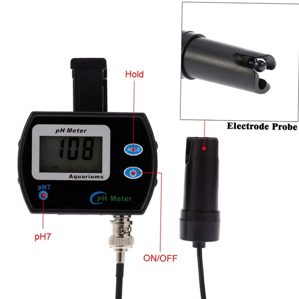 Mini professzionális pH-mérő vízminőség-tesztelő vízálló vízminőség-monitor vízminőség-elemző eszköz hőmérséklet-kompenzációval, ATC