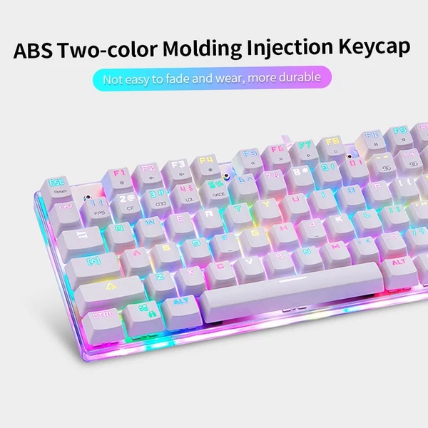 MOTOSPEED K87S mechanikus billentyűzet játékhoz, vezetékes USB, kék switch