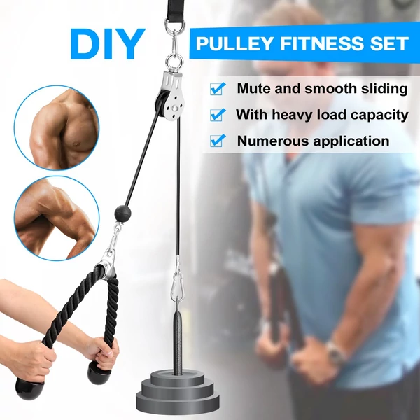 DIY Fitness kábelgép bicepsz tricepsz kézerősítő edzés csigák