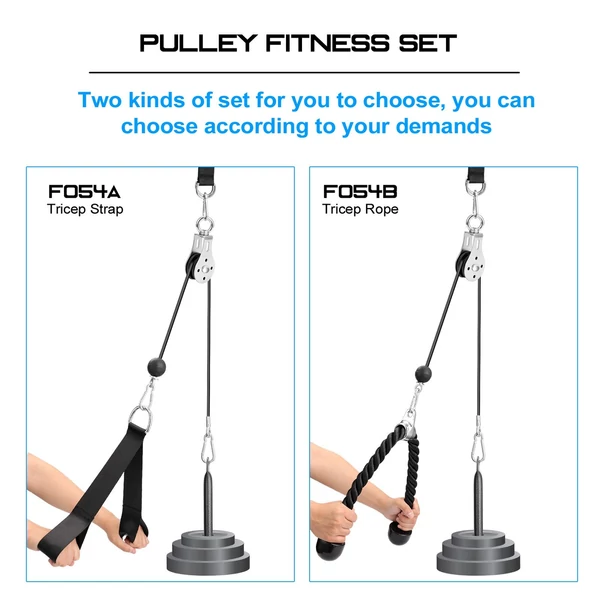 DIY Fitness kábelgép bicepsz tricepsz kézerősítő edzés csigák