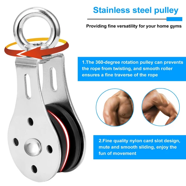 DIY Fitness kábelgép bicepsz tricepsz kézerősítő edzés csigák