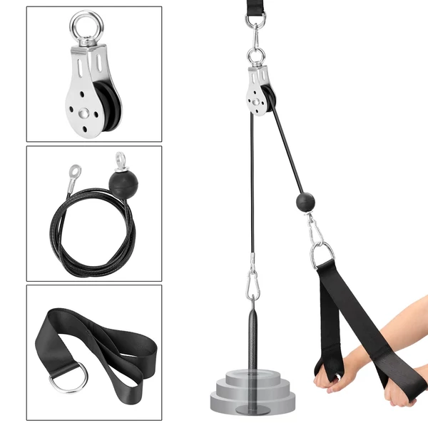 DIY Fitness kábelgép bicepsz tricepsz kézerősítő edzés csigák