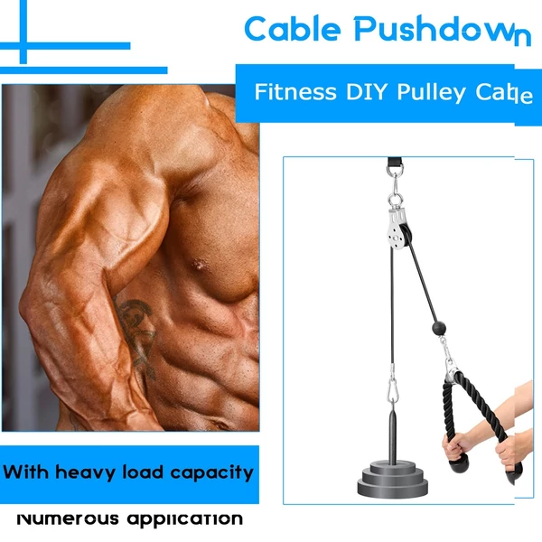DIY Fitness csiga kábelgép bicepsz kéz erősítő edzés tricepsz kötél