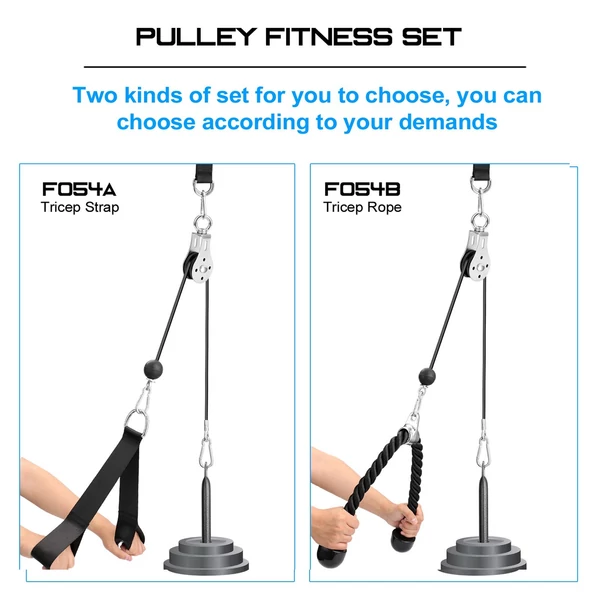 DIY Fitness csiga kábelgép bicepsz kéz erősítő edzés tricepsz kötél