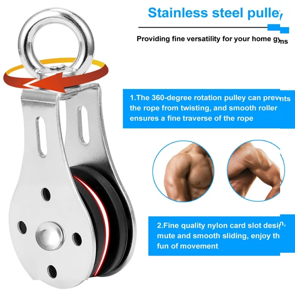DIY Fitness csiga kábelgép bicepsz kéz erősítő edzés tricepsz kötél