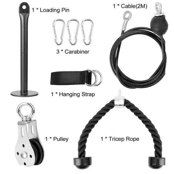 DIY Fitness csiga kábelgép bicepsz kéz erősítő edzés tricepsz kötél
