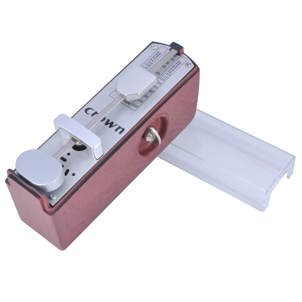 Hordozható mini mechanikus metronóm univerzális metronóm 11 cm magasság zongorához, gitárhoz, hegedűhöz, ukuleléhez, citerához - barna