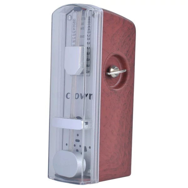 Hordozható mini mechanikus metronóm univerzális metronóm 11 cm magasság zongorához, gitárhoz, hegedűhöz, ukuleléhez, citerához - barna