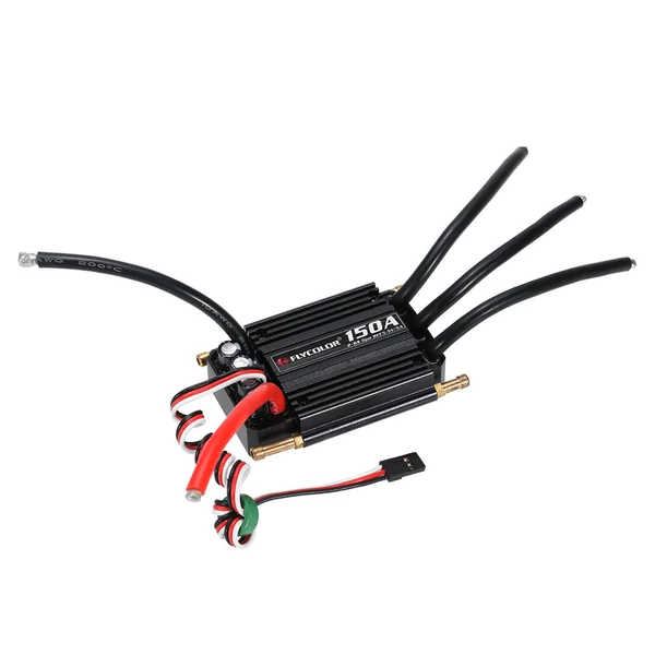 Flycolor vízálló 150A kefe nélküli ESC elektronikus sebességszabályozó 5.5V/5A BEC RC hajóhoz