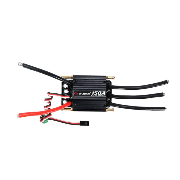 Flycolor vízálló 150A kefe nélküli ESC elektronikus sebességszabályozó 5.5V/5A BEC RC hajóhoz