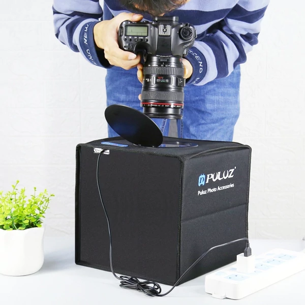 PULUZ SoftBox szett Hordozható összecsukható fotófény-módosító fényképező sátordoboz 12 színű háttérrel
