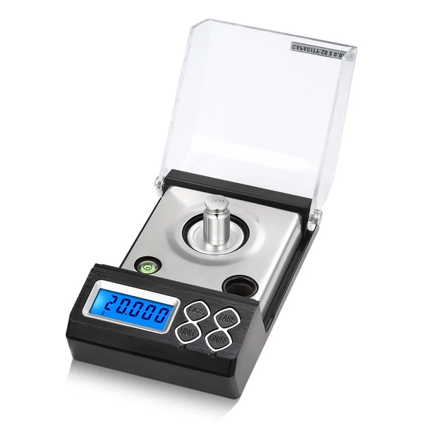 Nagy pontosságú professzionális digitális milligramm mérleg 20g/0,001g