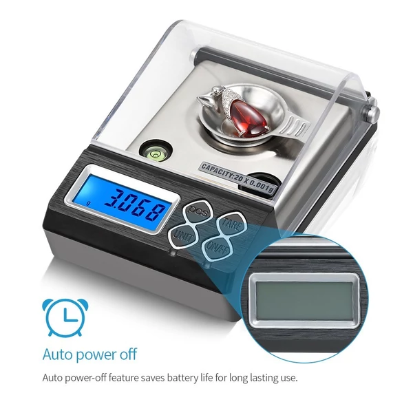 Nagy pontosságú professzionális digitális milligramm mérleg 50g/0,001g