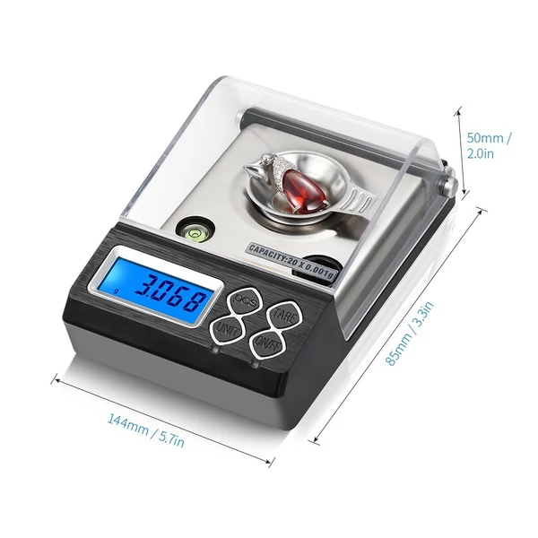 Nagy pontosságú professzionális digitális milligramm mérleg 50g/0,001g
