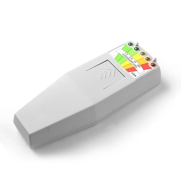 Elektromágneses mező EMF Gauss-mérő Sugárzásérzékelő Hordozható EMF Mágneses mező monitor 5 LED - fehér