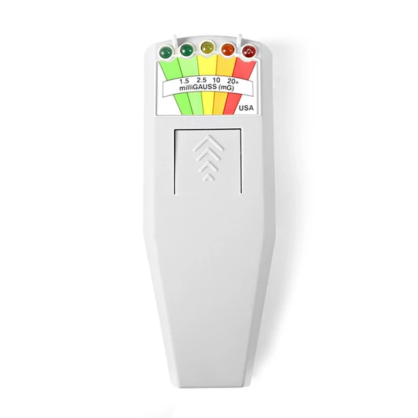 Elektromágneses mező EMF Gauss-mérő Sugárzásérzékelő Hordozható EMF Mágneses mező monitor 5 LED - fehér