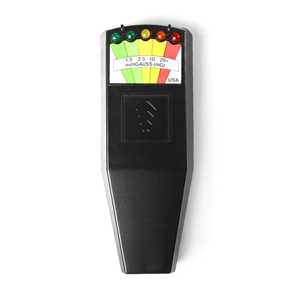 Elektromágneses mező EMF Gauss-mérő Sugárzásérzékelő Hordozható EMF Mágneses mező monitor 5 LED - fekete