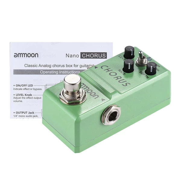 ammoon Nano sorozatú gitáreffekt pedál, analóg kórus, True Bypass, alumíniumötvözet test