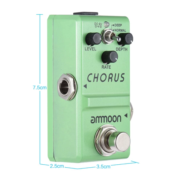 ammoon Nano sorozatú gitáreffekt pedál, analóg kórus, True Bypass, alumíniumötvözet test