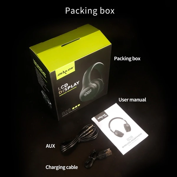 ZEALOT B28 vezeték nélküli mikrofonos fejhallgató Bluetooth PC játékhoz mobiltelefonhoz