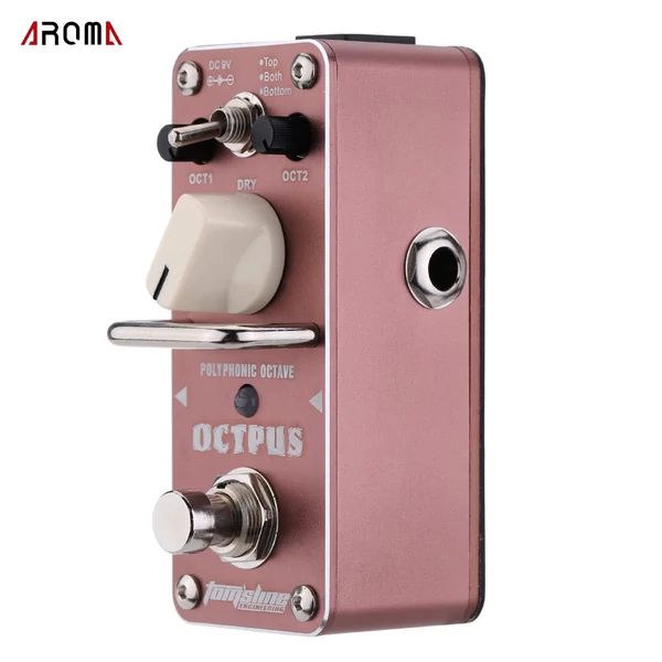 AROMA AOS-3 Octpus polifonikus oktáv elektromos gitár effektpedál, mini, egyetlen effekt, True Bypass funkcióval