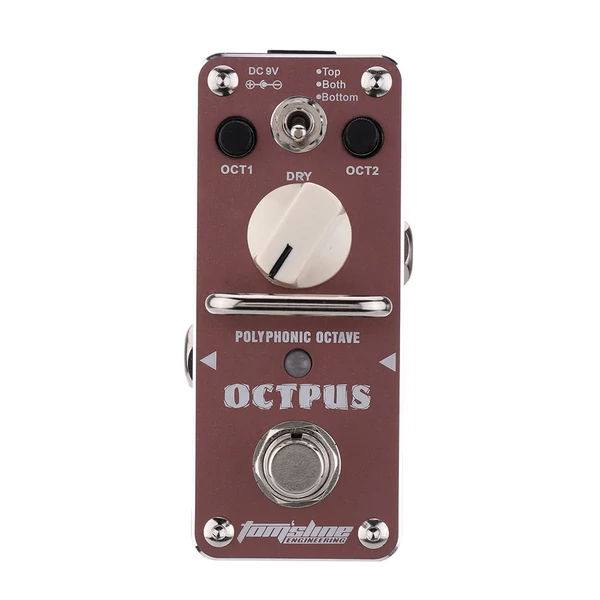 AROMA AOS-3 Octpus polifonikus oktáv elektromos gitár effektpedál, mini, egyetlen effekt, True Bypass funkcióval