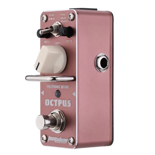 AROMA AOS-3 Octpus polifonikus oktáv elektromos gitár effektpedál, mini, egyetlen effekt, True Bypass funkcióval