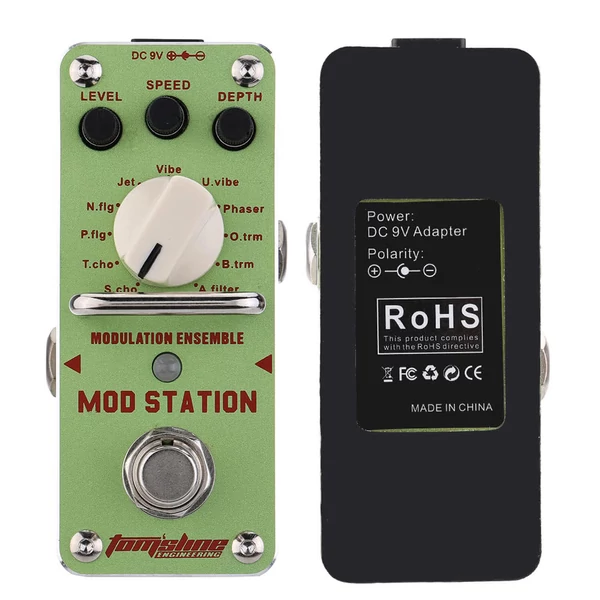 AROMA AMS-3 Mod Station modulációs gitárpedál – kompakt effekt True Bypass funkcióval