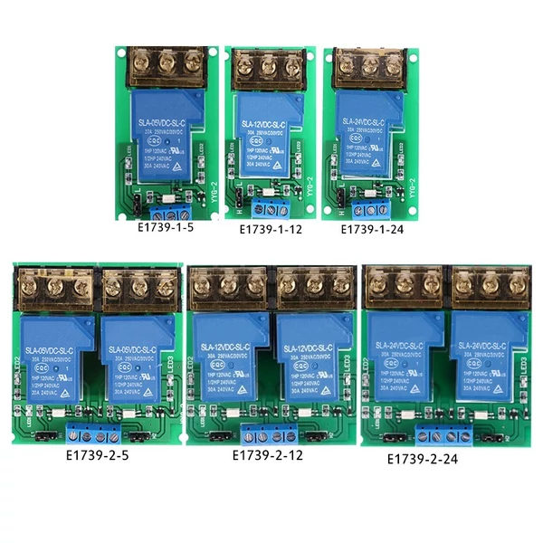 2 csatornás DC 12V 30A relékártya modul