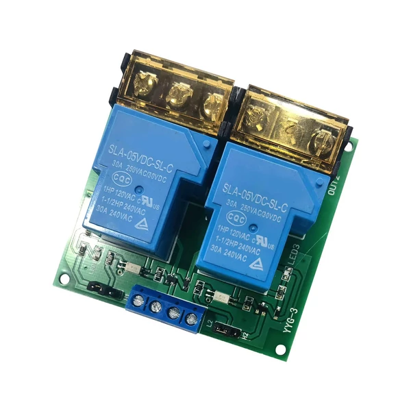 2 csatornás DC 5V 30A relékártya modul YYG-3